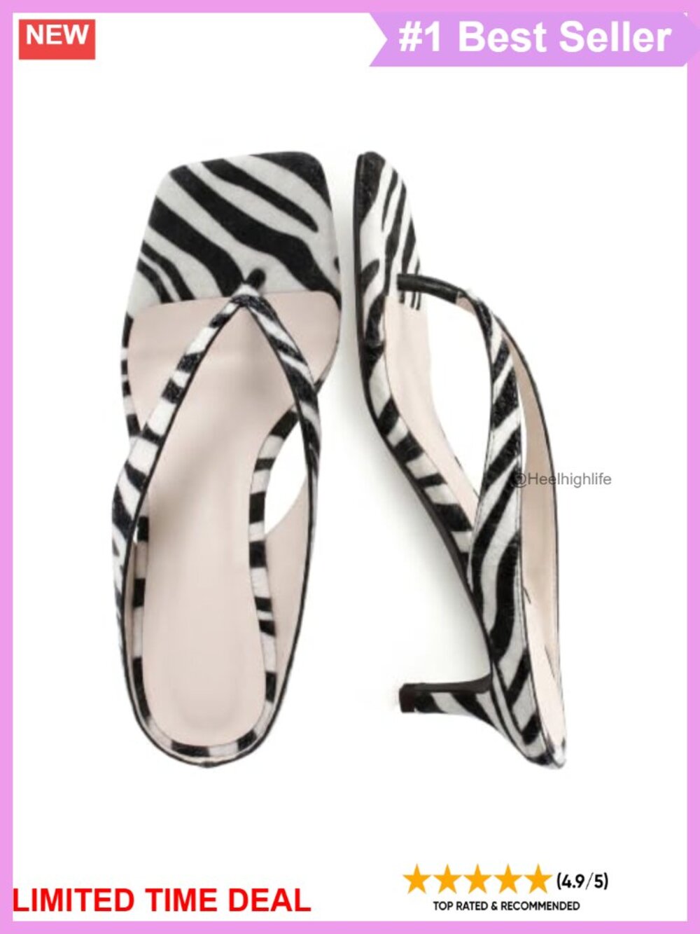 Faux Leather Kitten Heel Square Toe Slip On Sandals 2.5 In